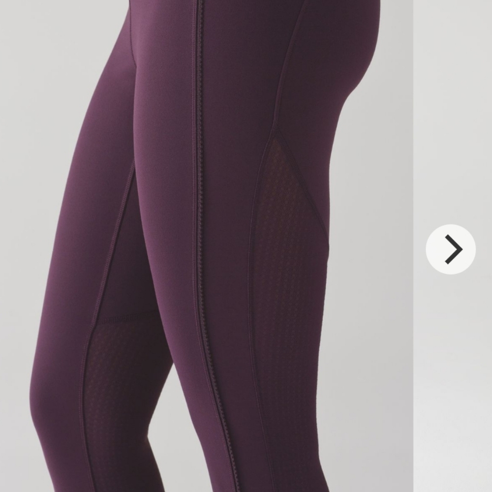 Lululemon Deep Breath Crop (21" )Black Cherry